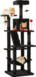 MWPO Gothic Cat Tree for Indoor Cats, 63.8 Inches Multi-Level Cat Tower by MWPO