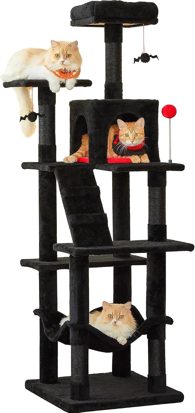 MWPO Gothic Cat Tree for Indoor Cats, 63.8 Inches Multi-Level Cat Tower by MWPO