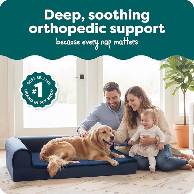Furhaven Orthopedic Dog Bed for Large Dogs w/ Removable Bolsters & Washable - Image 2