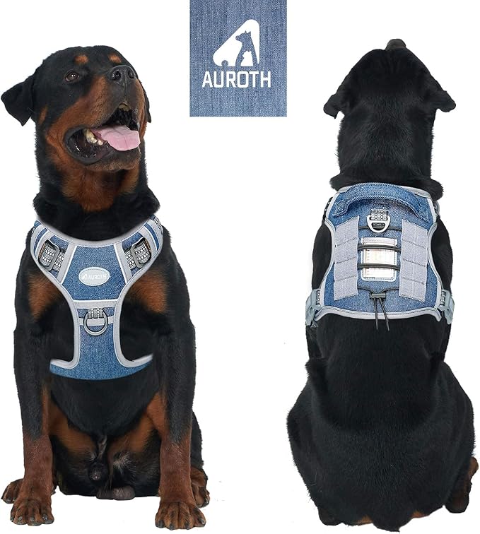 AUROTH Tactical Dog Harness for Small Medium Large Dogs No Pull Adjustable Pet - Image 2