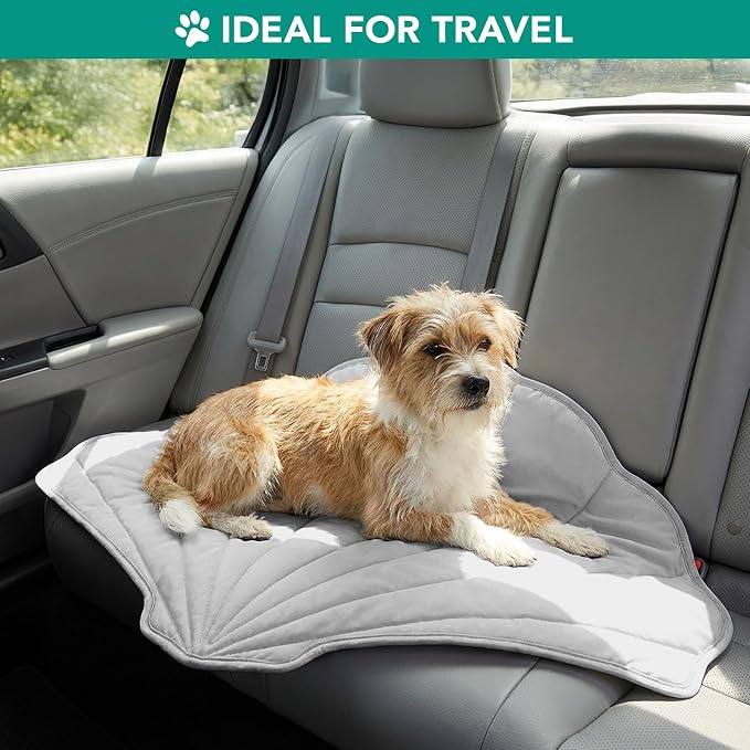 PetAmi Dog Cooling Mat, Sea Shell Shape, Reversible Cooling Nylon Blanket Soft - Image 6