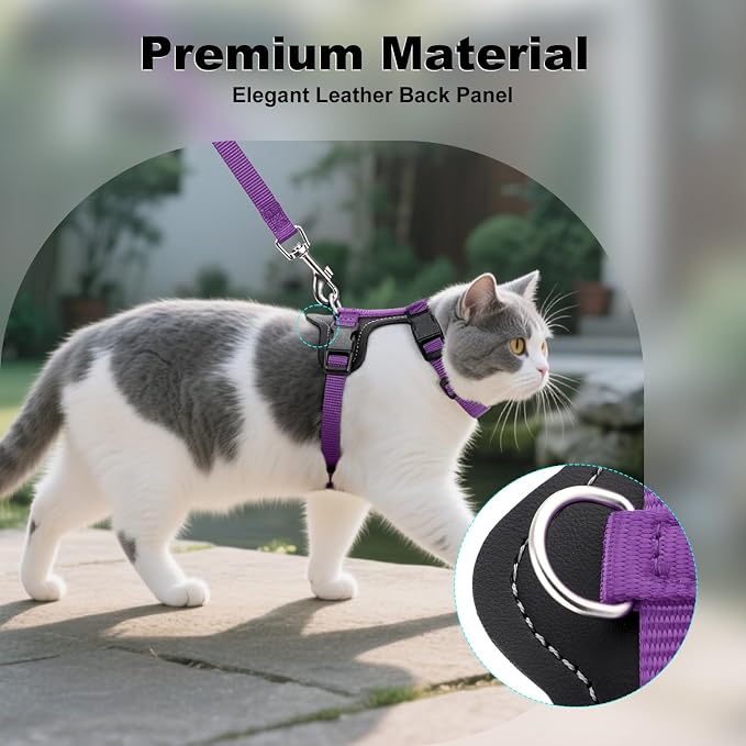 Plutus Pet Adjustable Cat Harness and Leash Set, Quick Release, Escape Proof - Image 3