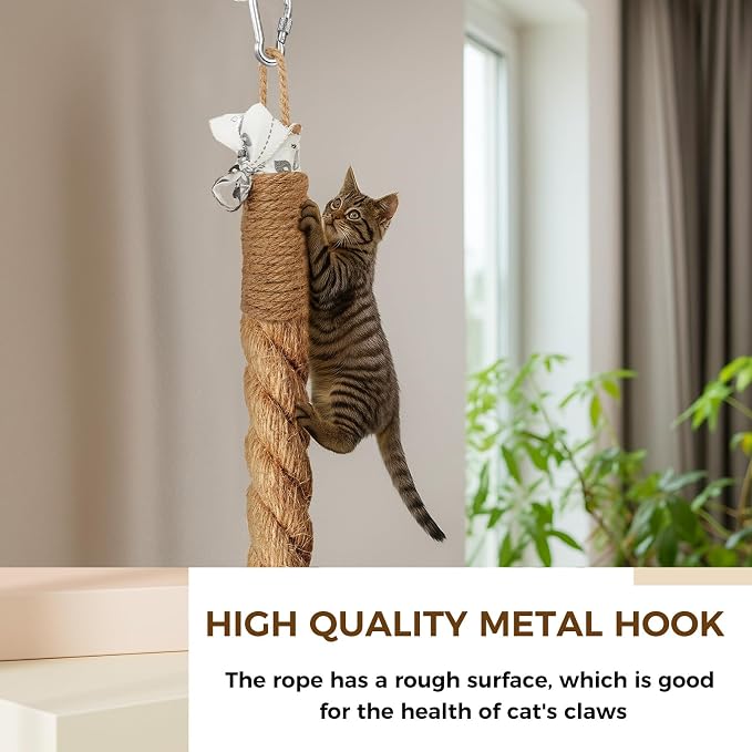 Weysat 1.97'' x 8.9 ft Cat Climbing Jute Rope - Image 5