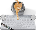 OHMO Cat Litter Mat Trapping Mat Premium Silicone Rubber 23.5x16 Ash Grey by OHMO