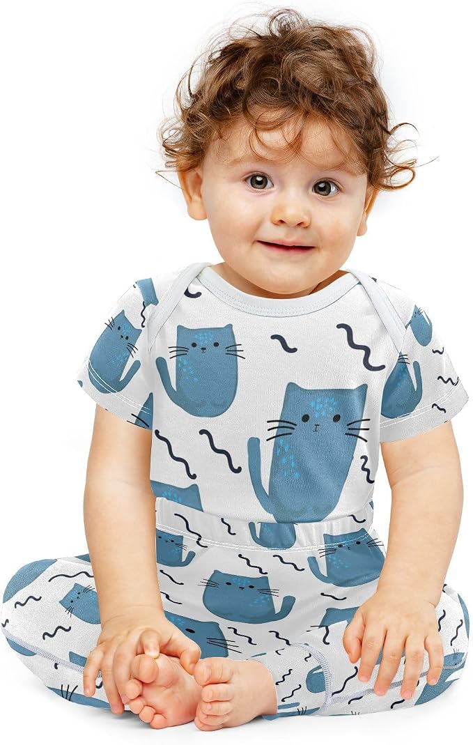 Baby Clothes Set Infant Bodysuits Pants Sets 0-24M - Image 2