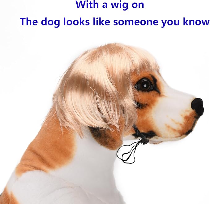 Funny Cosplay Wig for Dog, Headwear Apparel, Pet Costumes, Cat Dress up for - Image 3