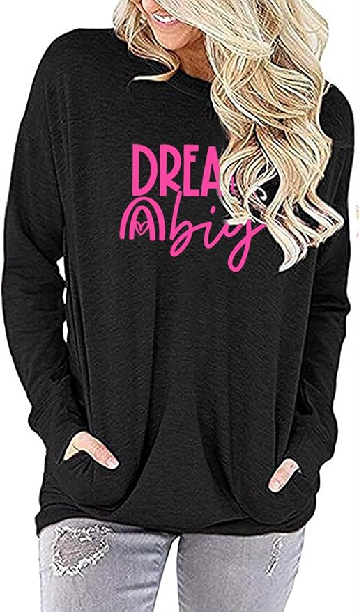 Akihoo Womens Casual Long Sleeve Tunic Tops Crew Neck Shirt Blouses - Image 4
