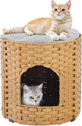 Cat House for Indoor Cat, Large Double Cat Houses Cat Bed Cave, Handwoven by SETVSON