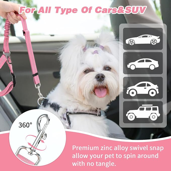BWOGUE 2 Piece Dog Seat Belt for Car - Image 6