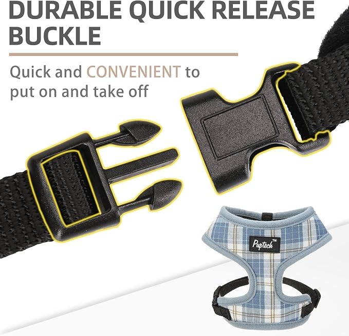 PUPTECK Soft Mesh Dog Harness and Leash Set Pet Puppy Cat Comfort Padded Vest - Image 4