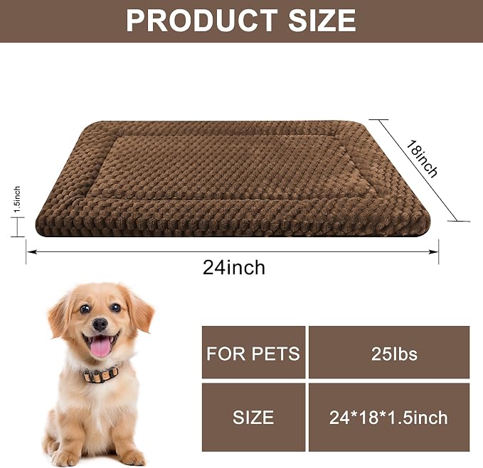 Dog Bed Mat, Reversible & Ultra Soft Kennel Pad-Machine Washable Pet Bed - Image 2