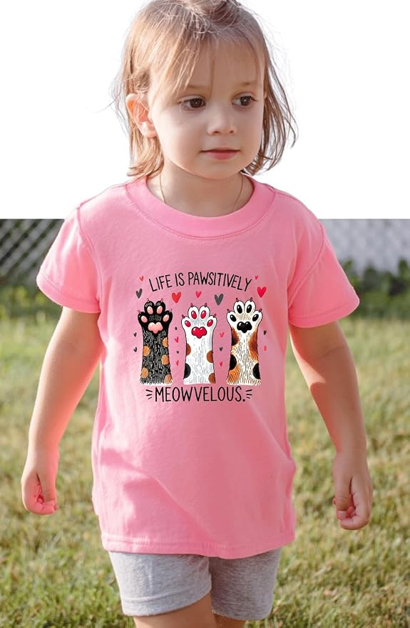 Kids Toddler Little Boys Girls T-Shirt Short Sleeve Funny Animals Graphic - Image 2