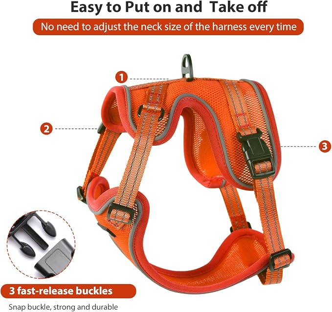 Rttochfy Cat Harness and Leash Set, Adjustable and Reflective Cat Vest - Image 2