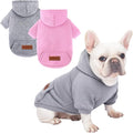 2 Pack Dog Hoodie Warm Hood Dog Sweater Cold Weather Small Dogs Sweatshirt by BAOBICUTE