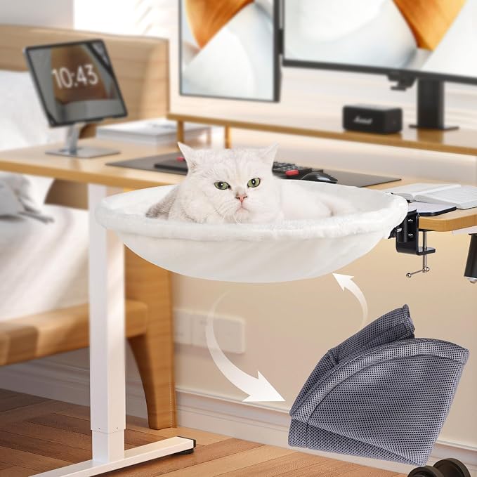 Uross Desk Cat Bed- Beige - Image 8