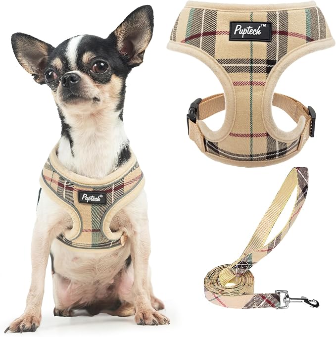 PUPTECK Soft Mesh Dog Harness and Leash Set Pet Puppy Cat Comfort Padded Vest by PUPTECK