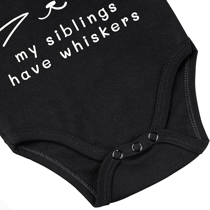 My Siblings Have Paws Bodysuit Baby Paws Romper Cat Whiskers Bodysuit Cute Baby - Image 6