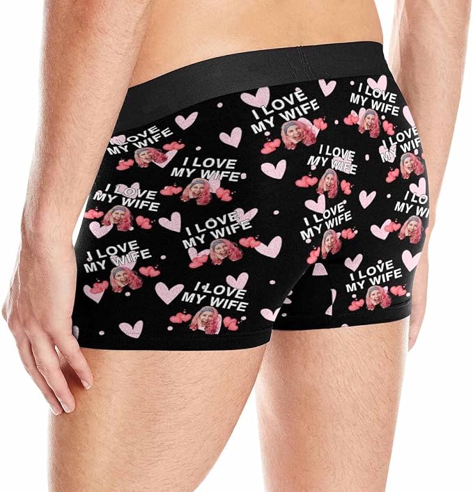 M YESCUSTOM Custom Faces Funny Short Briefs Gift - Image 4