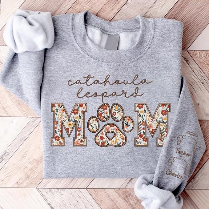 CHILLEVER Personalized Embroidered Dog Mom Sweatshirt, Dog Mama Crewneck - Image 7