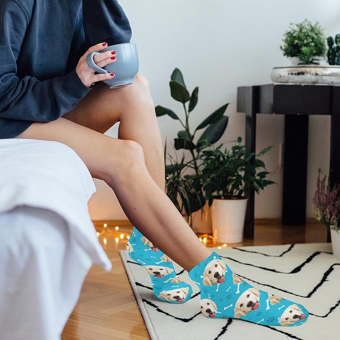 Personalized Ankle Socks with Face Custom Photo Socks Low Cut Ankle Socks - Image 7