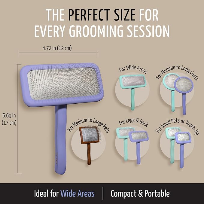 Tauro Pro Line Slicker Brush for Dogs & Cats, Deshedding, Dematting & - Image 7