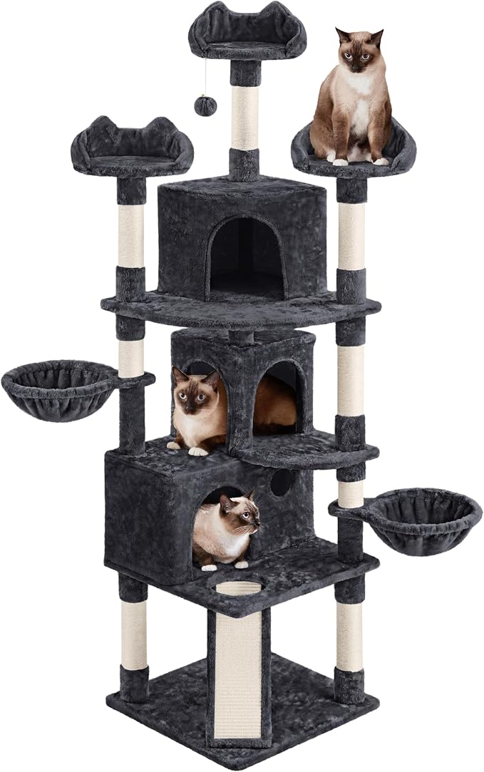 Topeakmart Cat Trees for Large Inoor Cats, 76.5'' Extra Big Cat Tower by Topeakmart