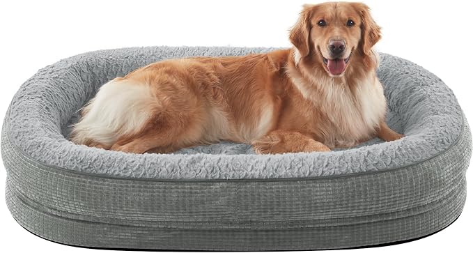 JOEJOY Orthopedic Dog Bed for Extra Large Dogs, Egg-Crate Memory Foam Pet Bed by JOEJOY