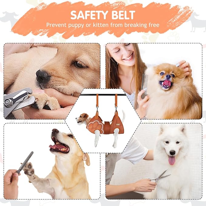 Paws n' Cradle Dog Grooming Hammock Harness - Image 6