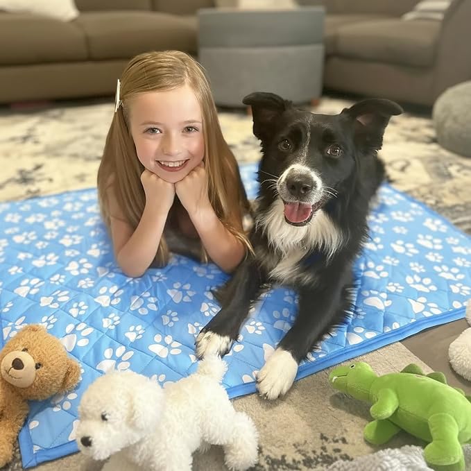 Dog Cooling Mat for Small Dogs, Pressure-Activated Gel Pad 27.56 x 21.65 in - Image 2