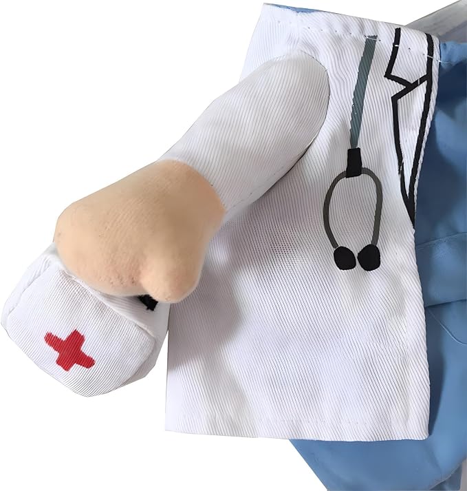 NACOCO Dog Cat Doctor Costume Pet Doctor Clothing Halloween Jeans Outfit Apparel - Image 6
