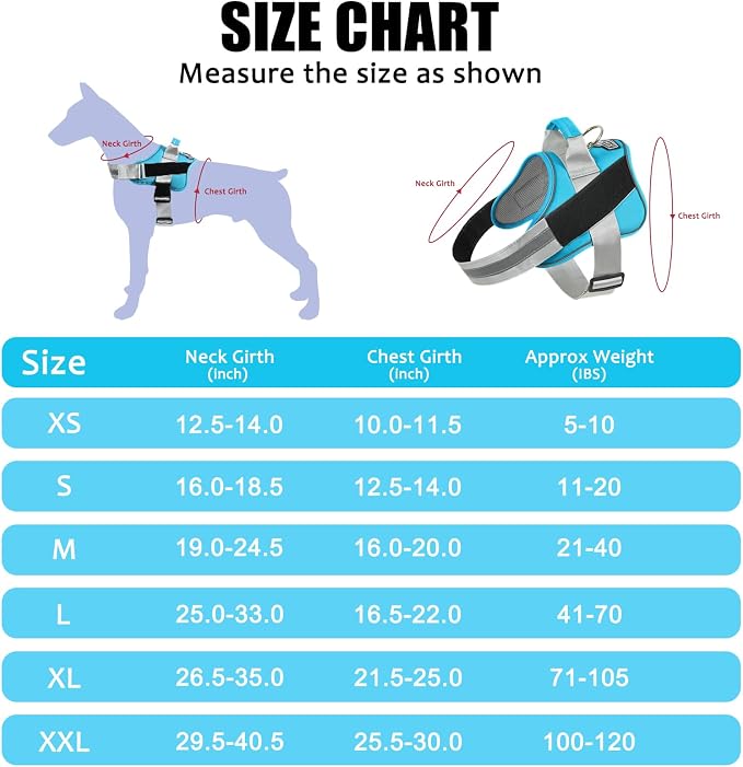 Bolux Dog Harness, No-Pull Reflective Dog Vest, Breathable Adjustable Pet - Image 4
