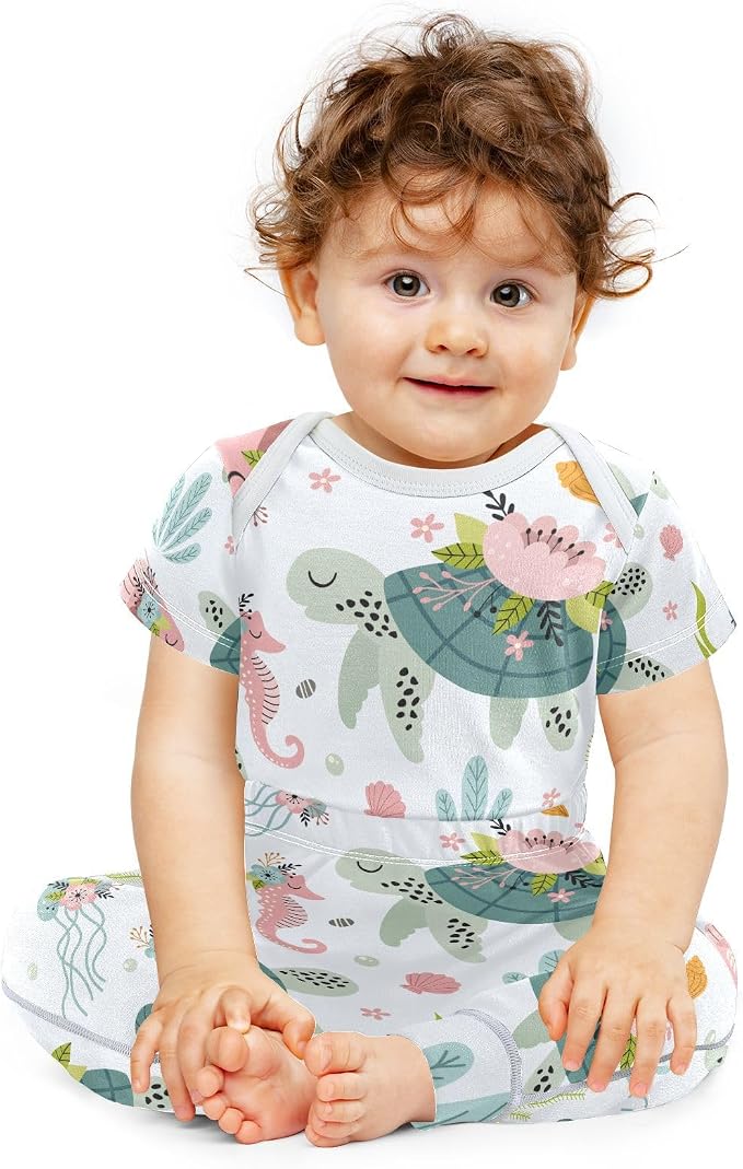 Baby Clothes Set Infant Bodysuits Pants Sets 0-24M - Image 2