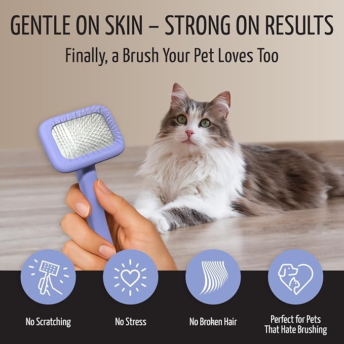 Tauro Pro Line Slicker Brush for Small Dogs & Cats, Deshedding, Dematting & - Image 5