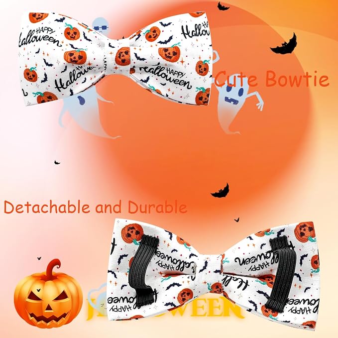 Halloween Dog Collar, Pet Collar Bow Pumpkin Pet Collar Girl Boy Holiday - Image 6