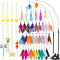 Leitee 40 Pcs Cat Toys 28 Interactive Cat Feather Toy by Leitee