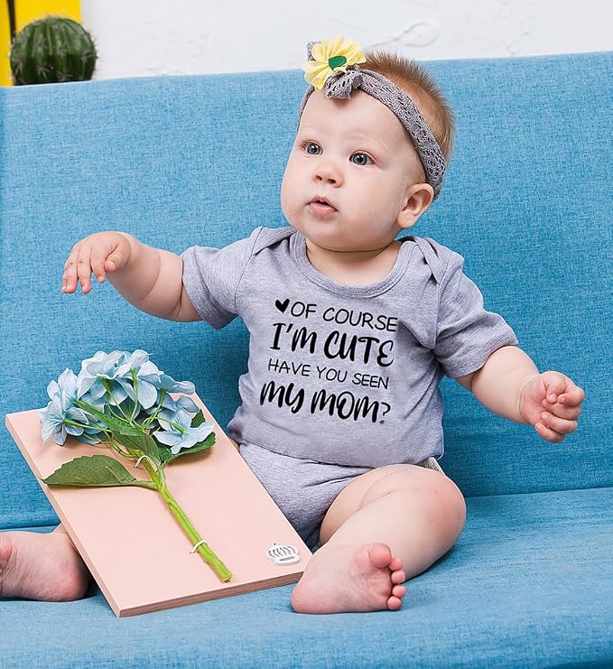 UNIFACO Unisex Baby Funny Saying Outfit Short and Long Sleeve Bodysuits Romper - Image 4