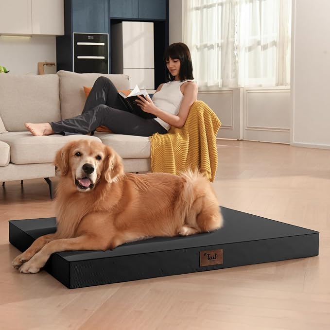 Outdoor Dog Bed for Small Dogs & Cats, Waterproof Dog Crate Mat Orthopedic Egg - Image 5