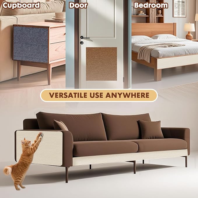 PowerKing Cat Scratch Furniture Protector, 78.7"x15.8" Self-Adhesive Cat - Image 6