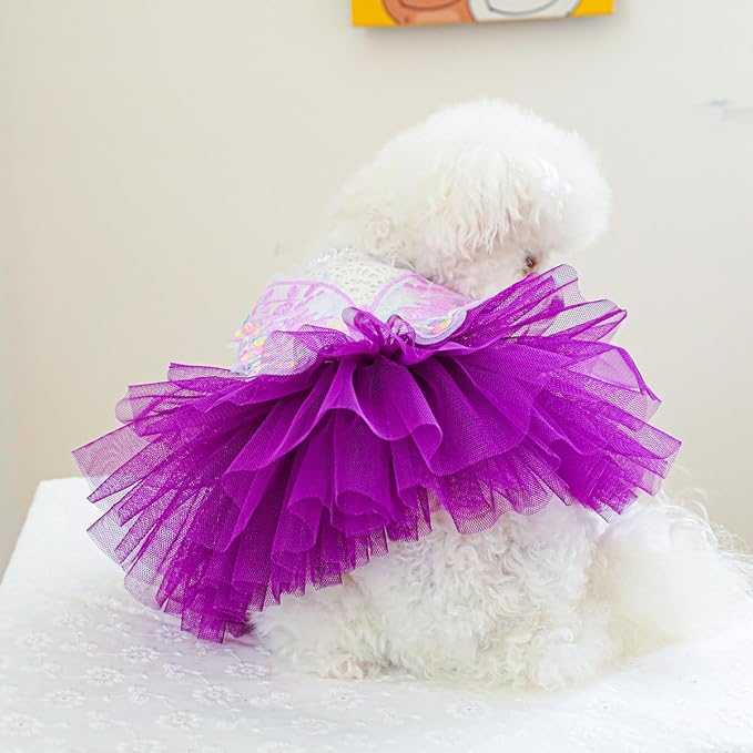 Fashion Sweet Puppy Dog Blingbling Princess Skirt Pet Dog Lace Cake Camisole - Image 6
