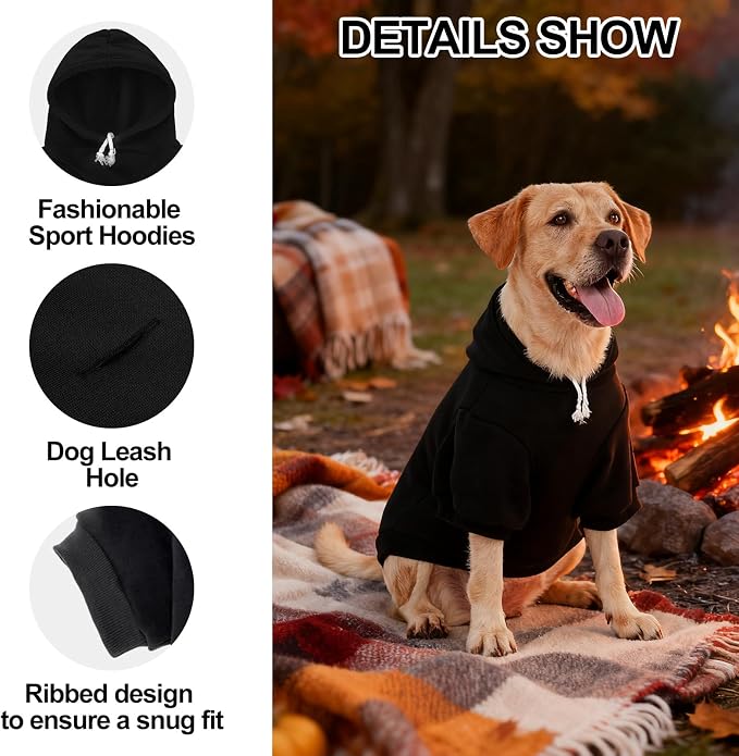 EXPAWLORER Fall Dog Hoodie-Soft and Warm Dog Sweaters, Pet Clothes Autumn - Image 3
