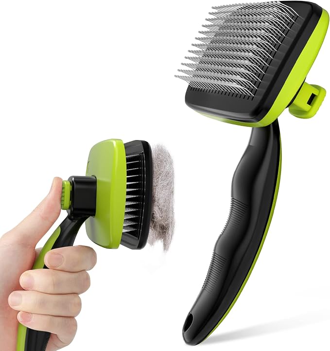 Pecute Self-Cleaning Slicker Brush by pecute
