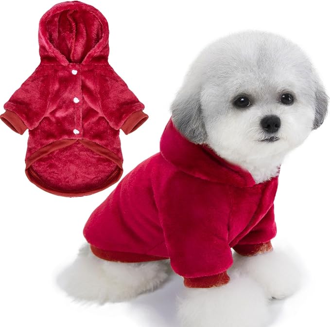 FabriCastle Dog Hoodie Sweater for Small Dogs Boy and Girl, Dog Clothes XS XXS by FabriCastle