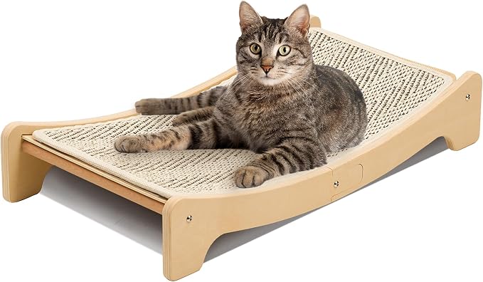PETKARAY Sisal Cat Scratching Board, Curved Sisal Cat Scratcher, Large Indoor by PETKARAY