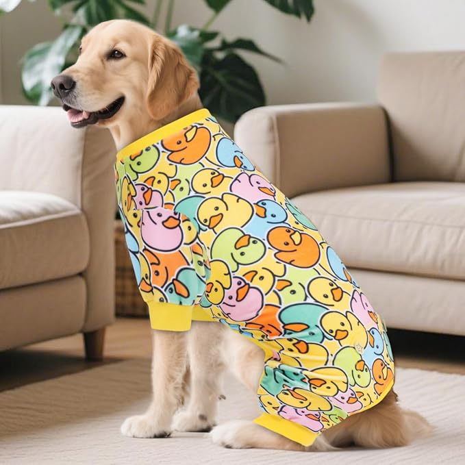 KYEESE Dog Pajamas Dog Pajamas Medium Size Dogs Colorful Duck Dogs Clothes - Image 4