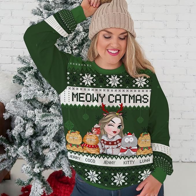 Wrappiness A Girl And Her Dog Christmas Sweatshirt - Image 5