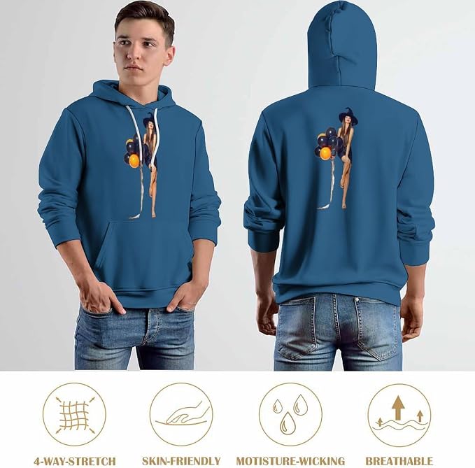 Artsadd Custom Face Unisex athletic Pockets Sweatshirt Loose Hoodie Custom - Image 6