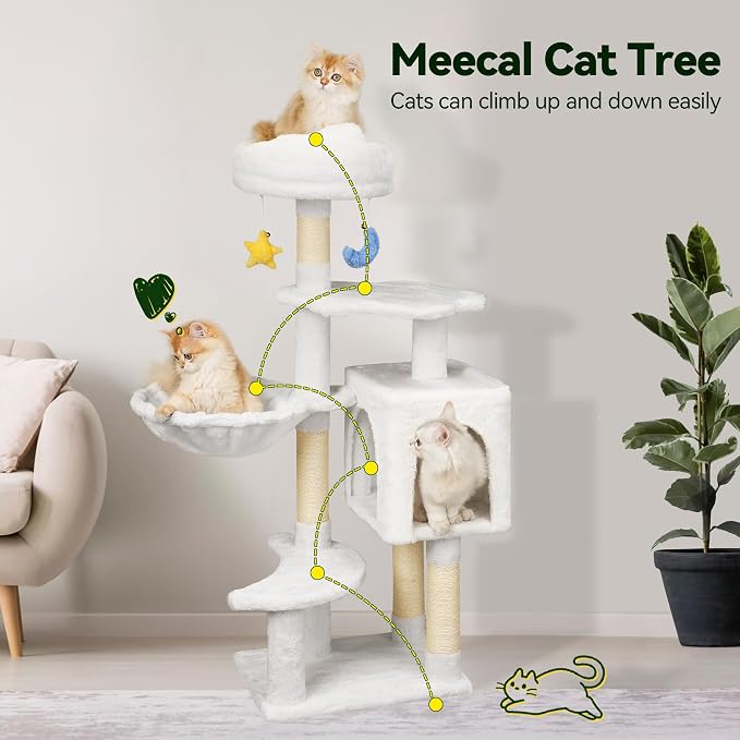 43-Inch Cat Tree, Cute Cloud Cat Tree - Image 8