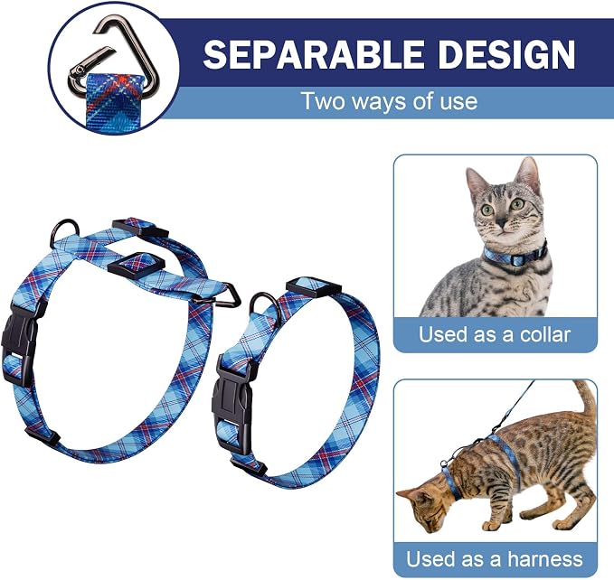 Hikiko Cat Harness and Leash Set Escape Proof Adjustable Walking Travel Soft - Image 3