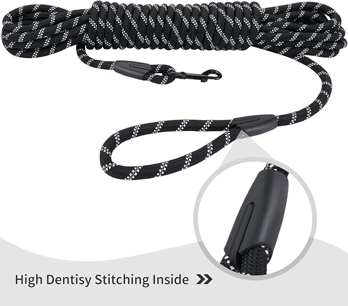 Long Dog Leash for Training 20Ft-Reflective Nylon Rope - Image 5