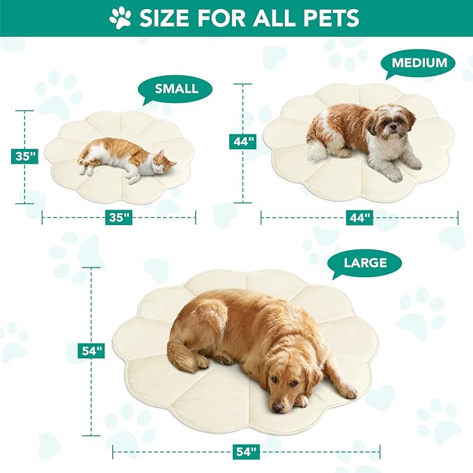 PetAmi Dog Cooling Mat, Flower Shape, Reversible Cooling Nylon Blanket Soft - Image 4